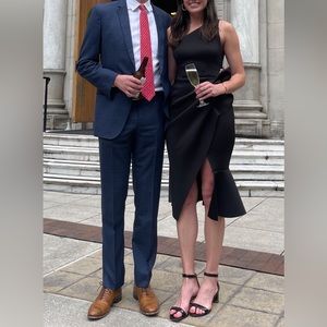 ASOS scuba black midi